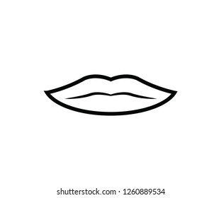 Lips Symbol Mouth Kiss Love Sign Stock Vector (Royalty Free) 1260889534 ...