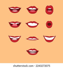 Lips sync, mouth expression for animation