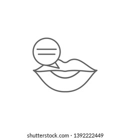 Lips, talk, bobble icon. Element of friendship icon. Thin line icon for website design and development, app development. Premium icon