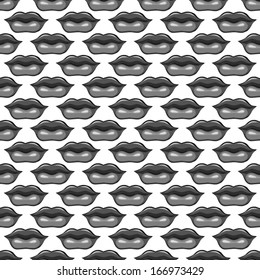 Lips texture. Black lips. Lips illustration.