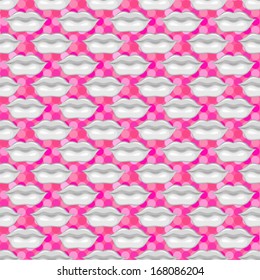 Lips texture. Red lips. Lips illustration. Valentines day background.