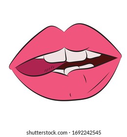 lips with tongue sticking out