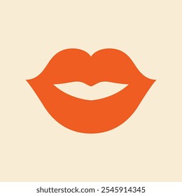 Lips trendy artwork fetching abstract vector illustration colorful practical design.eps