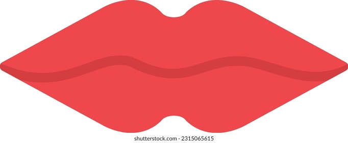 Lips Vector Icon Flat Style