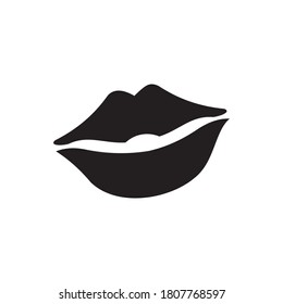 Lips vector icon illustration sign	