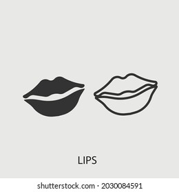 Lippt Vektorsymbol für Illustration von Web und Design