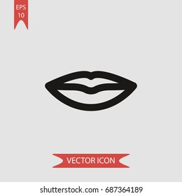  Lips vector icon, illustration symbol