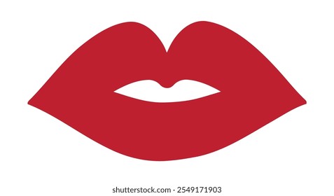 Lips vector icon. vector illustration with white background.