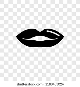 Lips vector icon isolated on transparent background, Lips transparency logo concept