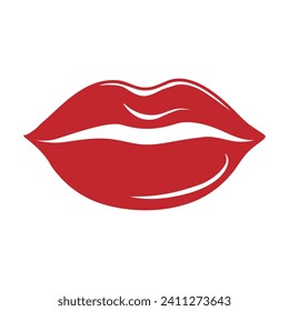 Lips conjunto de iconos vectoriales. colección de signos de ilustración de beso.  símbolo de mujer. logotipo de amor.