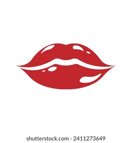 Lips vector icon set. kiss illustration sign collection.  woman symbol. love logo.