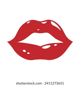 Lips vector icon set. kiss illustration sign collection.  woman symbol. love logo.