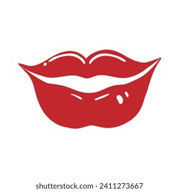Lips vector icon set. kiss illustration sign collection.  woman symbol. love logo.