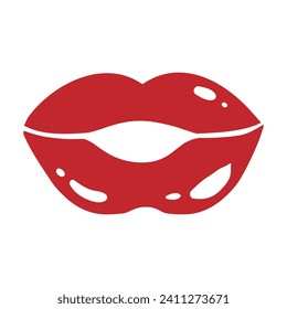 Lips vector icon set. kiss illustration sign collection.  woman symbol. love logo.