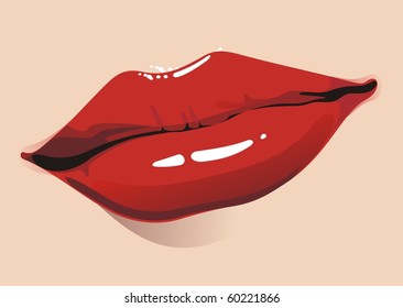 Lips. Vector illustration.