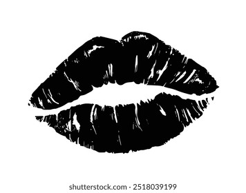 Lips. Vector illustration, Beautiful woman's mouth icon. It can be used to design shirts, cards, logos, etc.