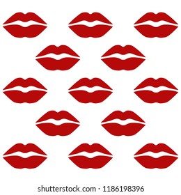 Lips. Vector illustration. Flat design for business financial marketing banking web concept cartoon illustration.