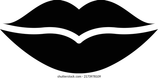 ilustración de los labios vectoriales en un fondo transparente.Símbolos de calidad premium.Icono vector glifos para el concepto y el diseño gráfico.