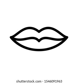 Lips Vector Thin Line Icon Stock Vector (Royalty Free) 1546091963 ...