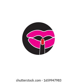 Lips of a woman logo design vector illustration

