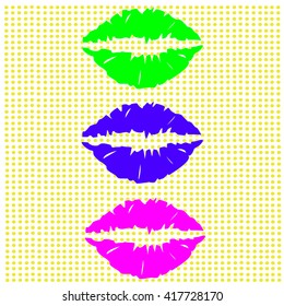 lips you can uce it for background , posters wallpaper fills, paper, postcards, print for your clothes or phone screen saver on vector illustration