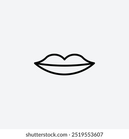 Lipsline vector icon. EPS 10