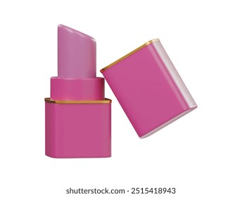 Icono de lápiz labial 3d render ilustración