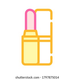lipstick beauty accessory color icon vector. lipstick beauty accessory sign. isolated symbol illustration