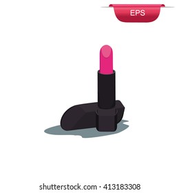 lipstick beauty design element, vector illustration 