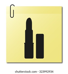 lipstick - black vector icon