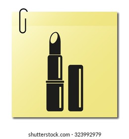 lipstick - black vector icon