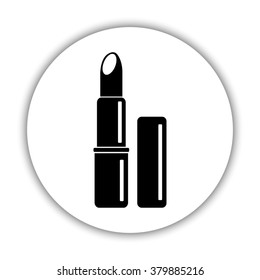 lipstick  - black vector icon