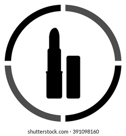 lipstick  - black vector icon