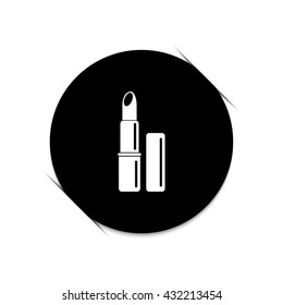 lipstick  - black vector icon