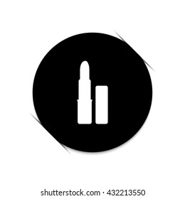 lipstick  - black vector icon