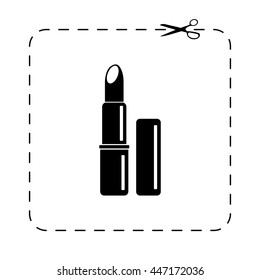 lipstick  - black vector icon
