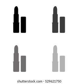 lipstick  - black vector icon