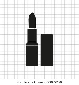 lipstick  - black vector icon