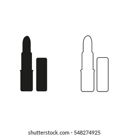 lipstick  - black vector icon