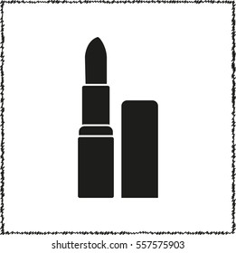 lipstick  - black vector icon