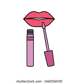 lipstick bright make up drawing icon