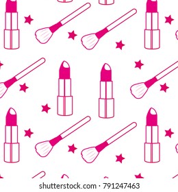 Lipstick and brush background