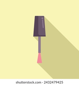 Lipstick brush icon flat vector. Extract gel. Skin mask patch