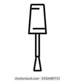 Lipstick brush icon outline vector. Extract gel. Skin mask patch