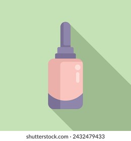Lipstick care product icon flat vector. Care bio skin. Ceramide asian