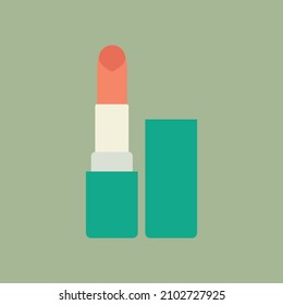 Lipstick Cartoon Flat Vector Illustration