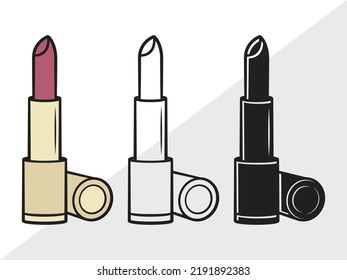 Ilustración de vectores impresos SVG de Lipstick Clipart