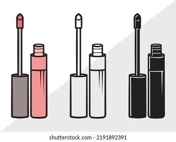 Lipstick Clipart SVG Printable Vector Illustration