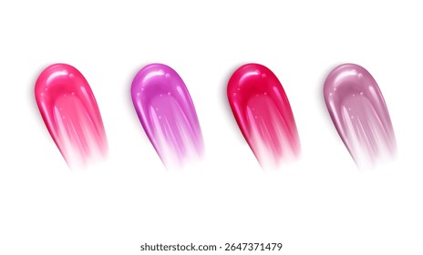 Batom Coleção Três cores vibrantes no batom líquido branco
