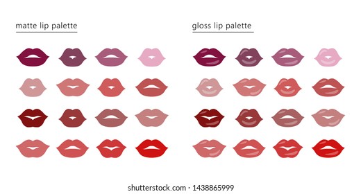 lip shade palette